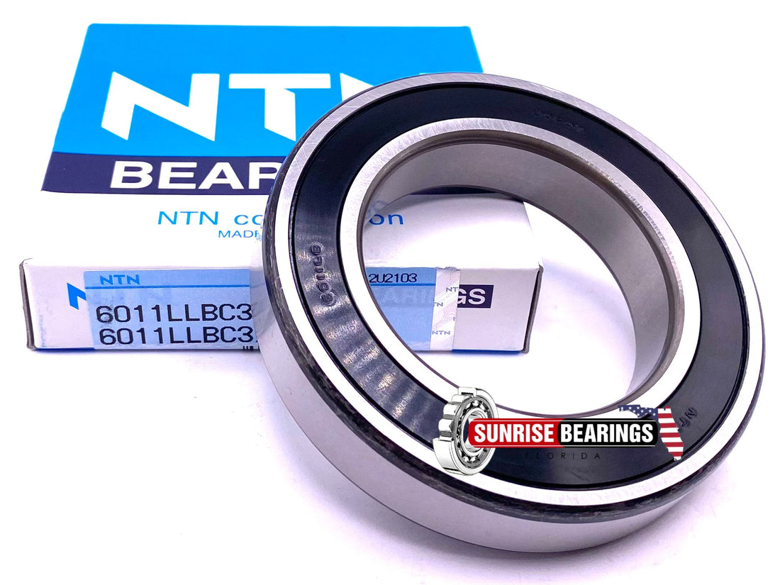 NTN JAPAN 6011 LLB C3 Ball Bearing, Rubber Sealed 6011 2RS DDU LLU 55x90x18 mm