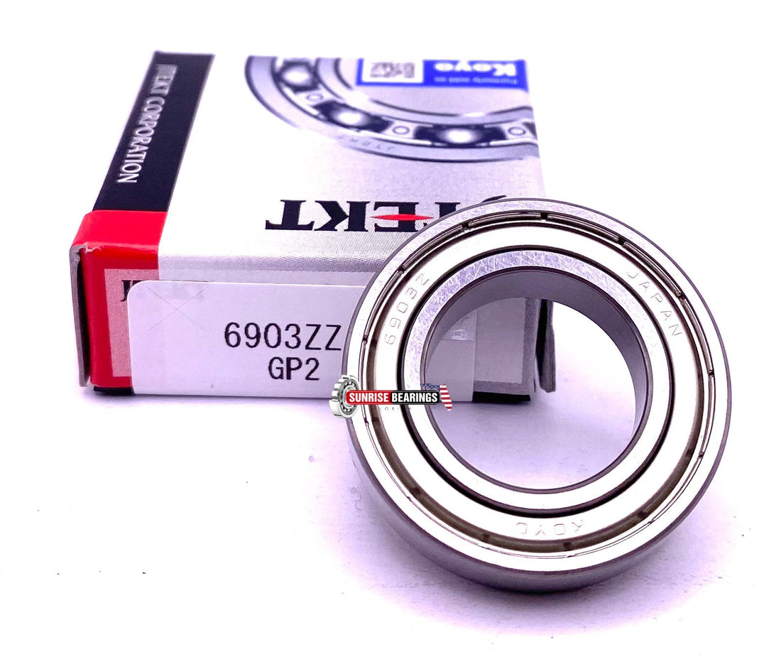 KOYO Japan 6903 ZZ C3 Deep Groove Ball Bearing, Metal Shielded 61903 zz 17x30x7 mm