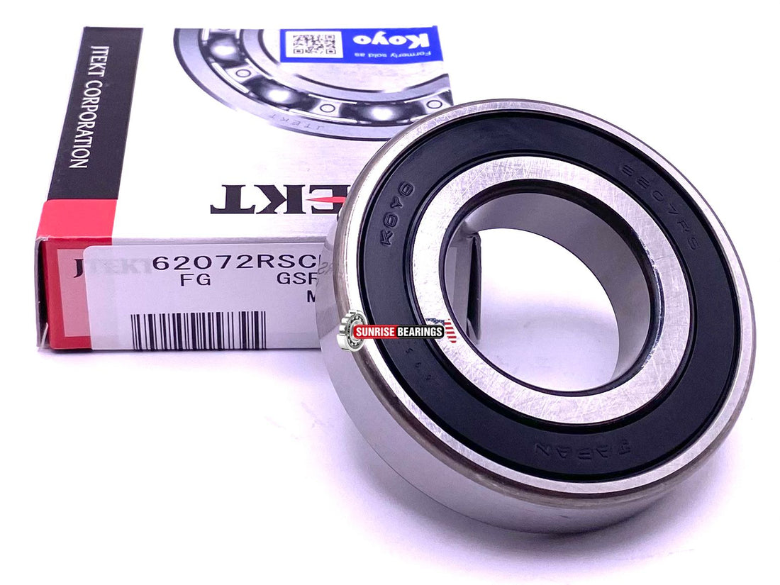 KOYO Japan 6207 2RS CM Deep Groove Ball Bearing, Rubber Sealed 35x72x