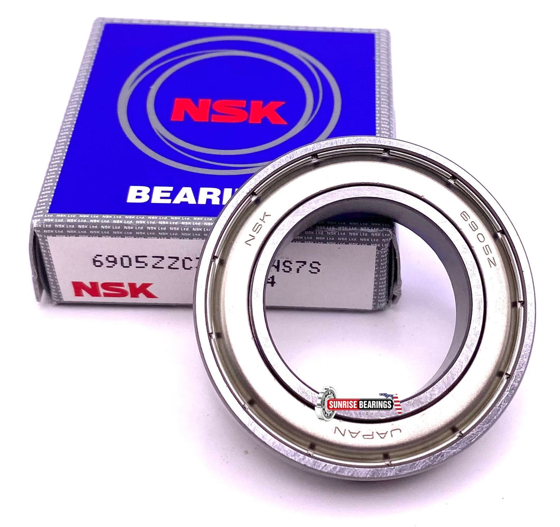 NSK 6905 ZZ Deep Groove Ball Bearing, Metal Shielded 61905 ZZ 25x42x9 mm