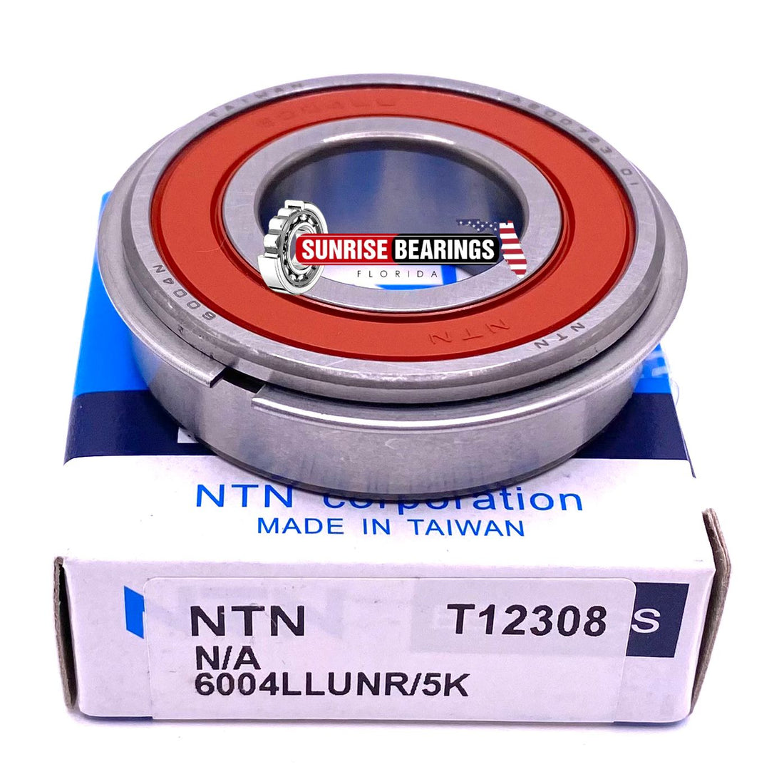 NTN  6004 LLU NR Ball Bearing, Rubber Seal + Snap Ring 20x42x12 mm