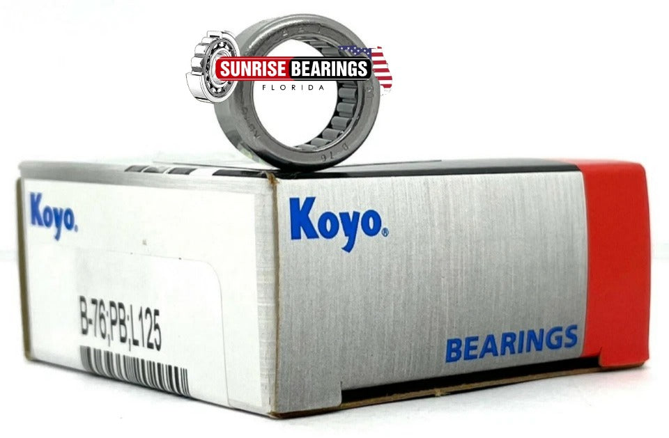 KOYO B-76 FULL COMPLEMENT NEEDLE ROLLER BEARING 7/16x5/8x3/8"
