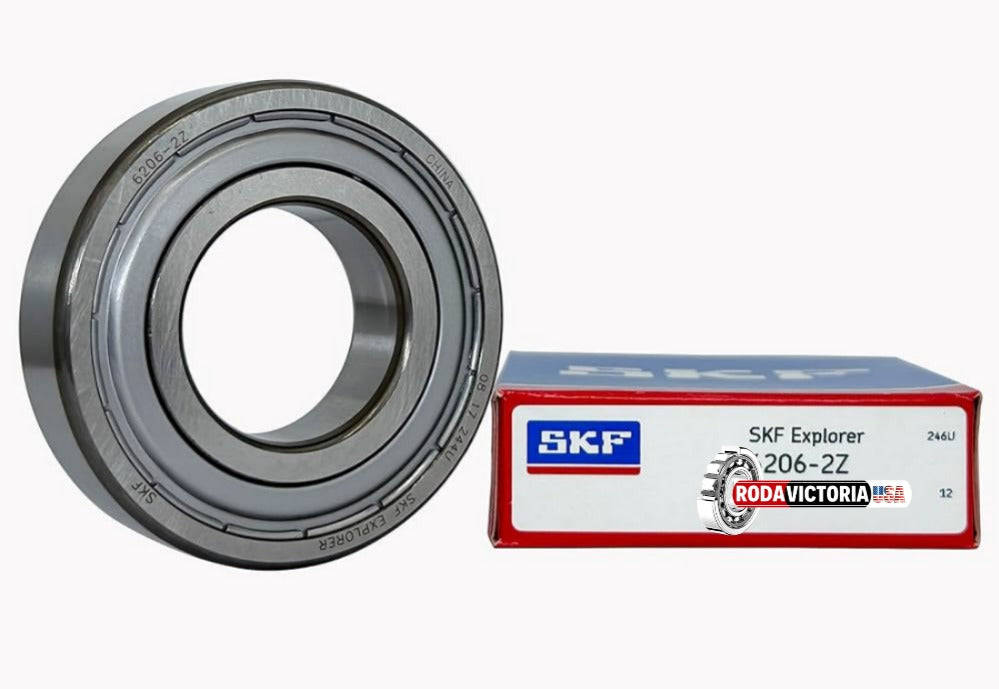 SKF  6206 ZZ Deep Groove Ball Bearing, Metal Shielded  30x62x16 mm