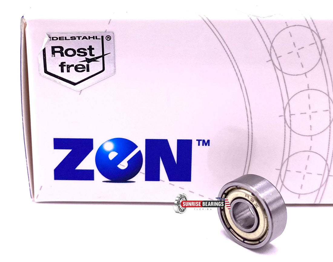 ZEN R3 ZZ Deep Groove Ball Bearing, Metal Shielded 3/16”x1/2”x5/32”