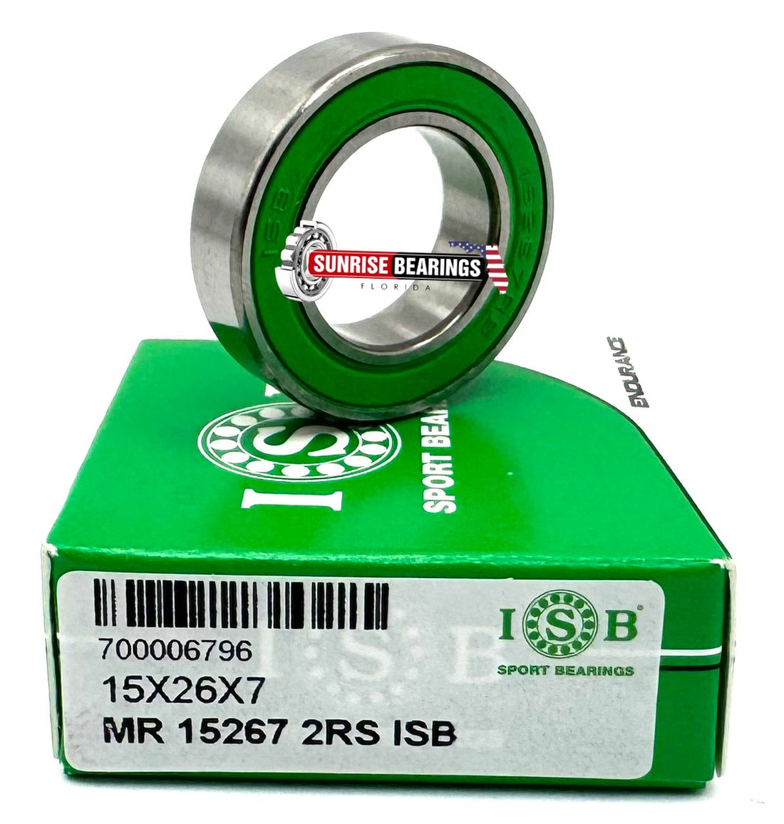 ISB Italy MR15267 LLB Ball Bearing, Rubber Sealed 15x26x7 mm