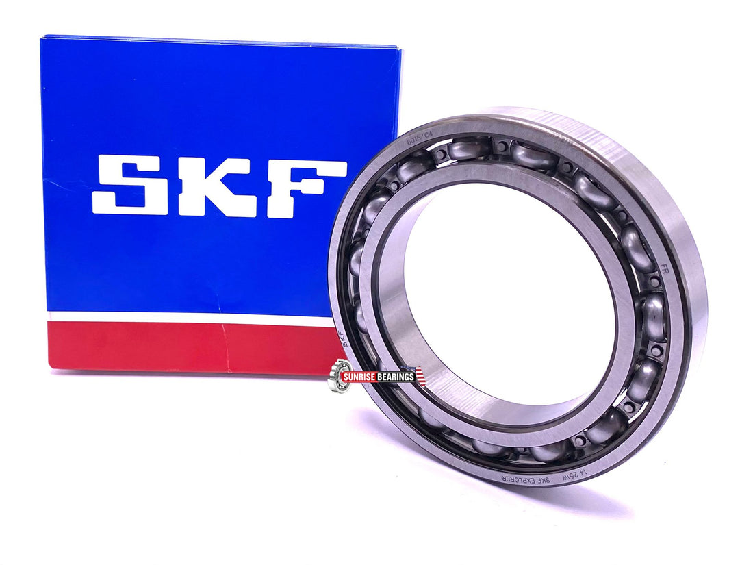 SKF 6015 C4 Deep Groove Ball Bearing, Open Type, No Seals 75x115x20 mm