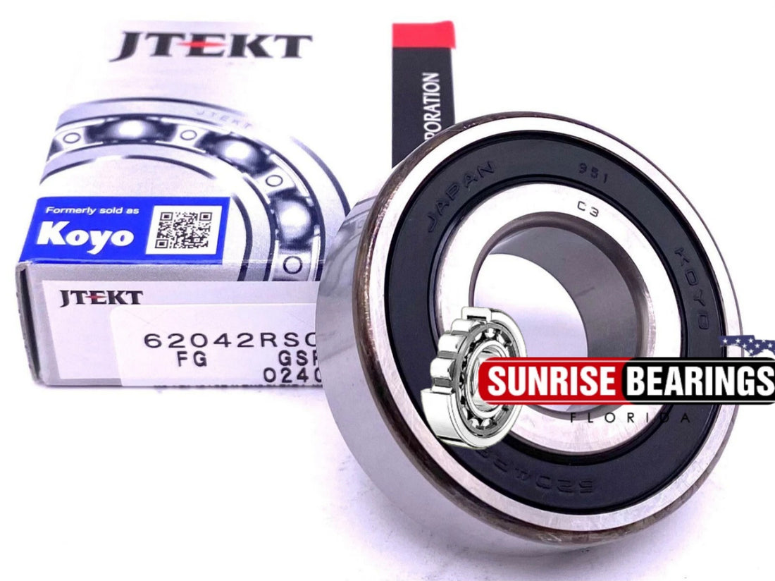 Koyo Japan 6204 2RS Deep Groove Ball Bearing, Rubber Sealed 20x47x14 mm