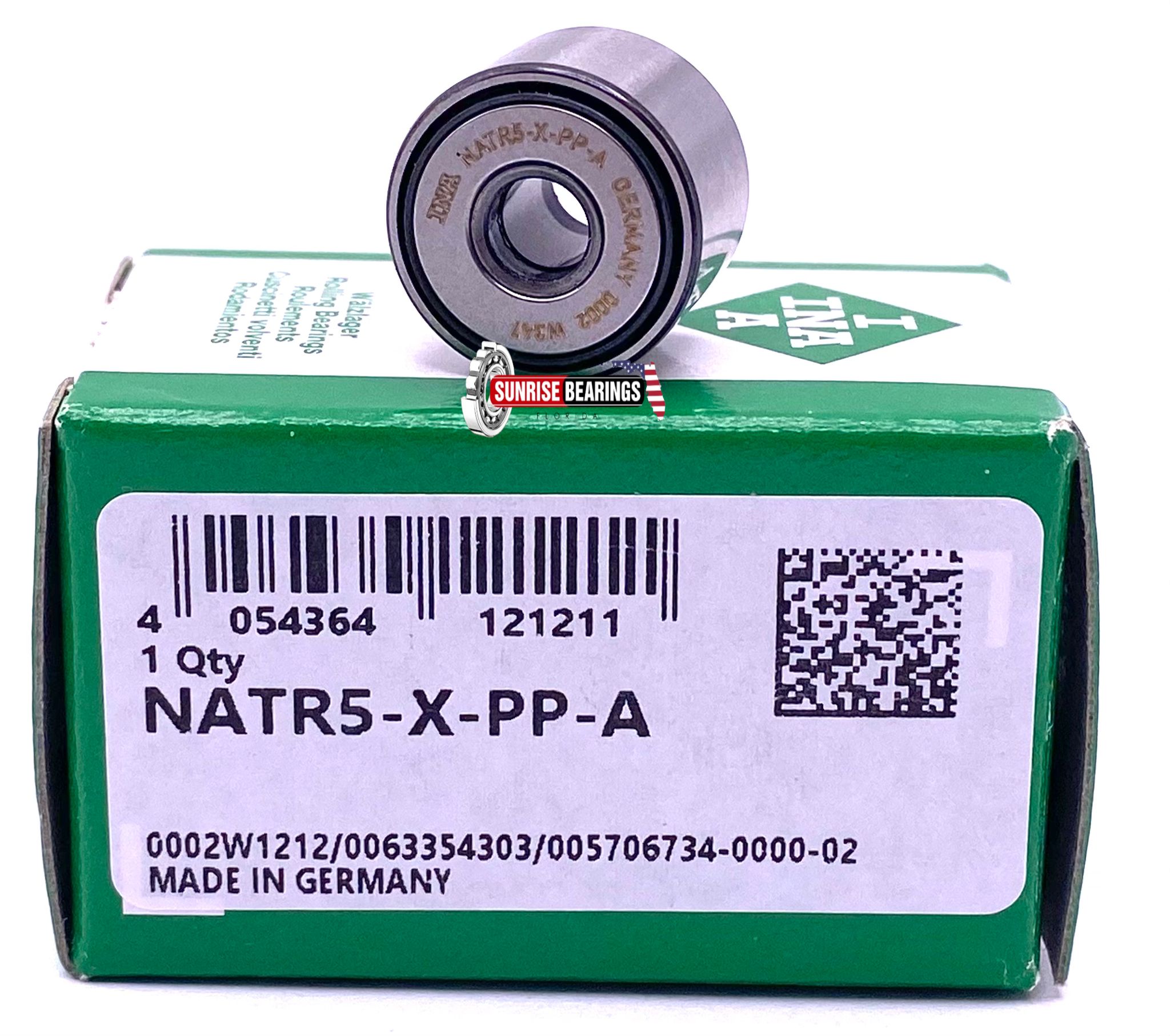 INA Germany NATR5 X PP A Yoke Type Track Roller Bearing 5x16x12 mm