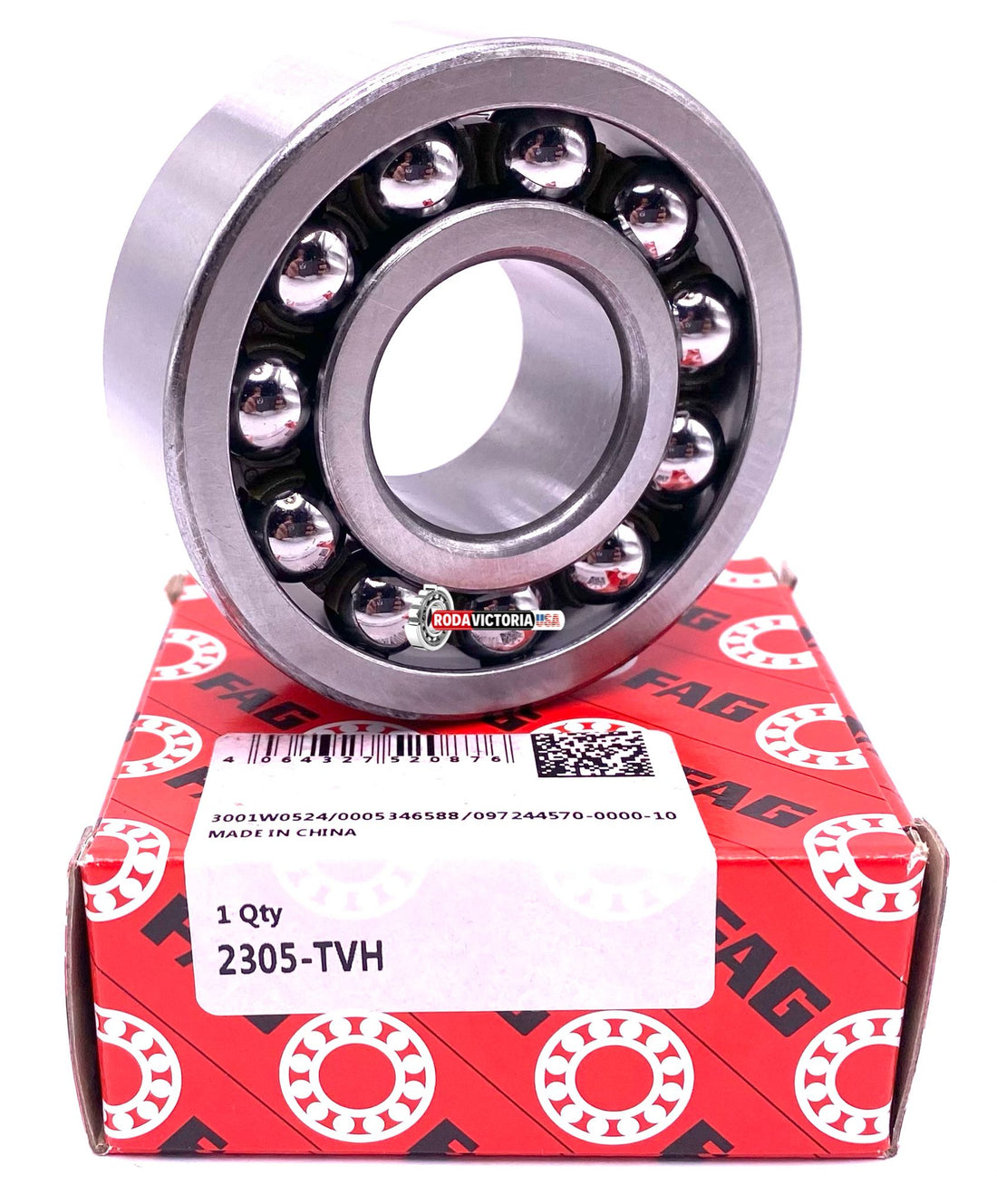 FAG Germany 2305 K TVH C3 Self-aligning Ball Bearing 25x62x24 mm