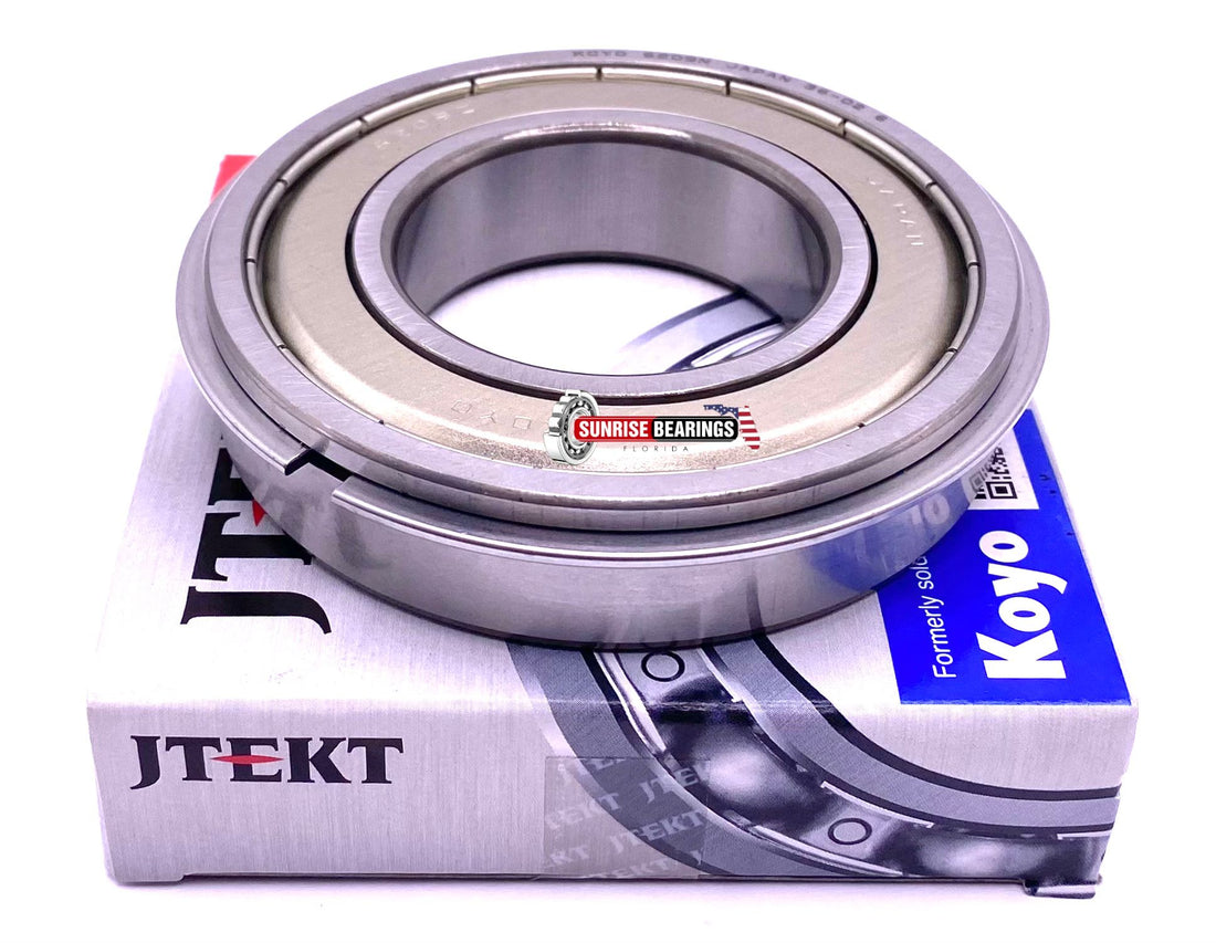 KOYO Japan 6209 ZZ NR Ball Bearing, Metal Shielded + Snap Ring 45x85x19 mm