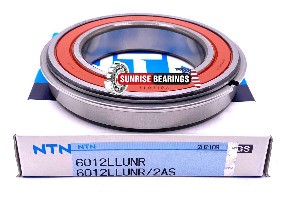 NTN Japan 6012 LLU NR Ball Bearing, Rubber Seal + Snap Ring 60x95x18 mm