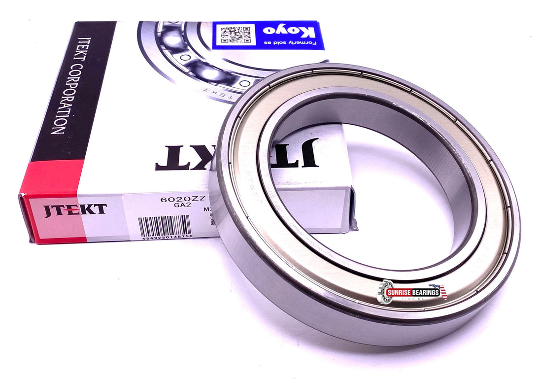 KOYO Japan 6020 ZZ Deep Groove Ball Bearing, Metal Shielded 100x150x24 mm