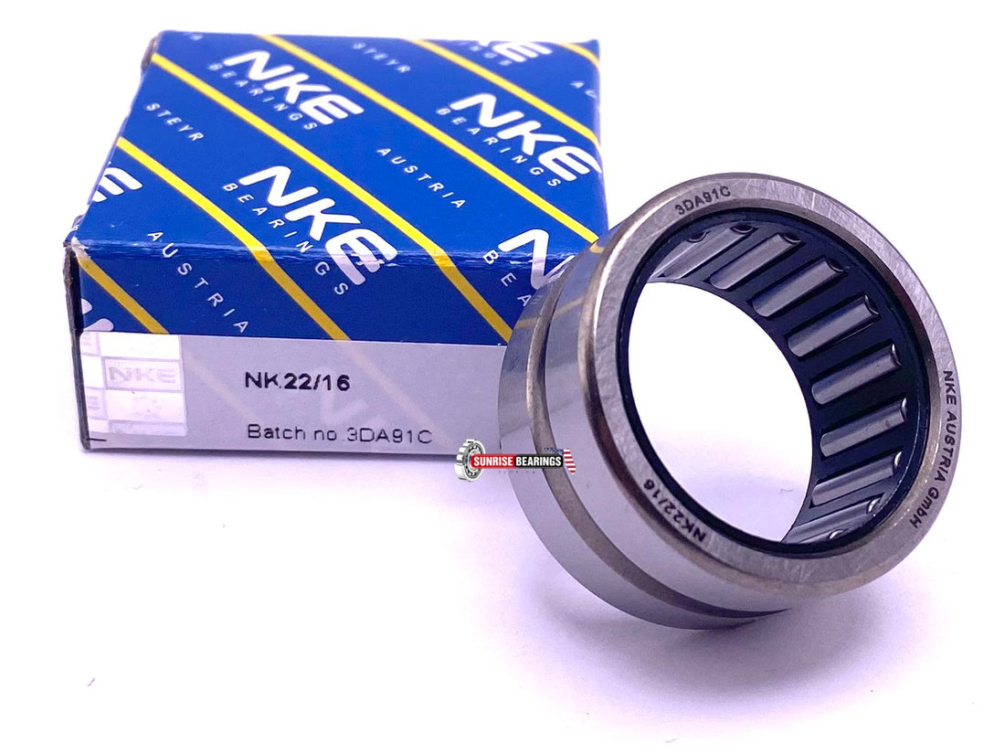 NKE Japan NK22/16 R Needle Roller Bearing 22x30x16 mm