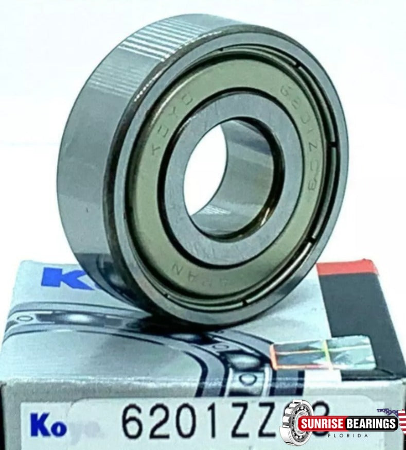 KOYO Japan 6201 ZZ Deep Groove Ball Bearing, Metal Shielded 12x32x10 mm