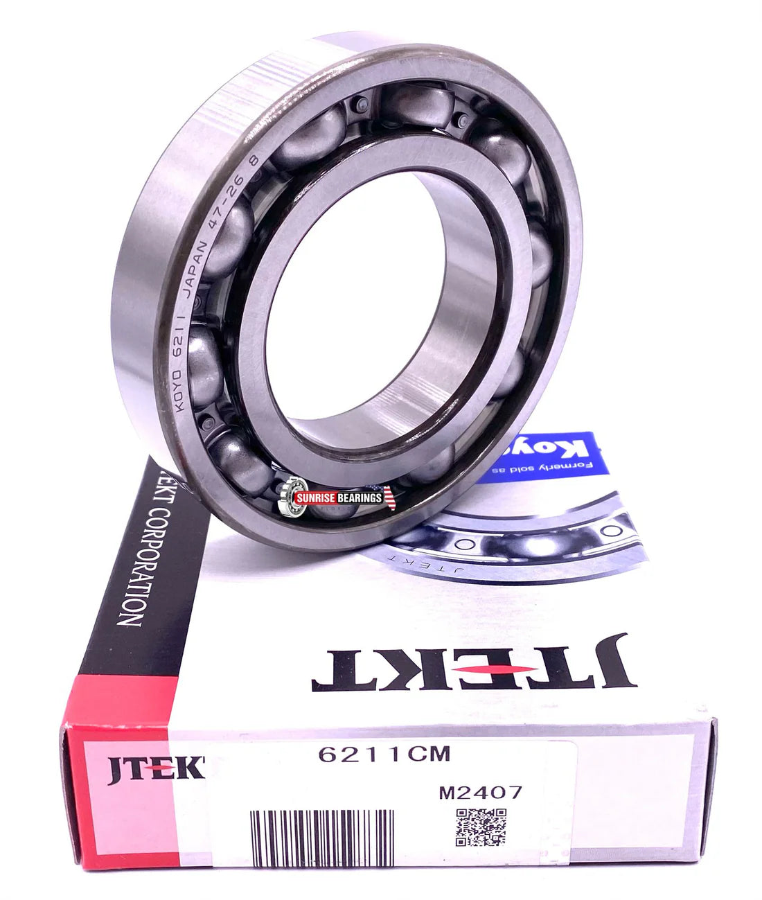KOYO Japan 6211 C3 Deep Groove Ball Bearing, OPEN Type, No Seals 55x100x21 mm