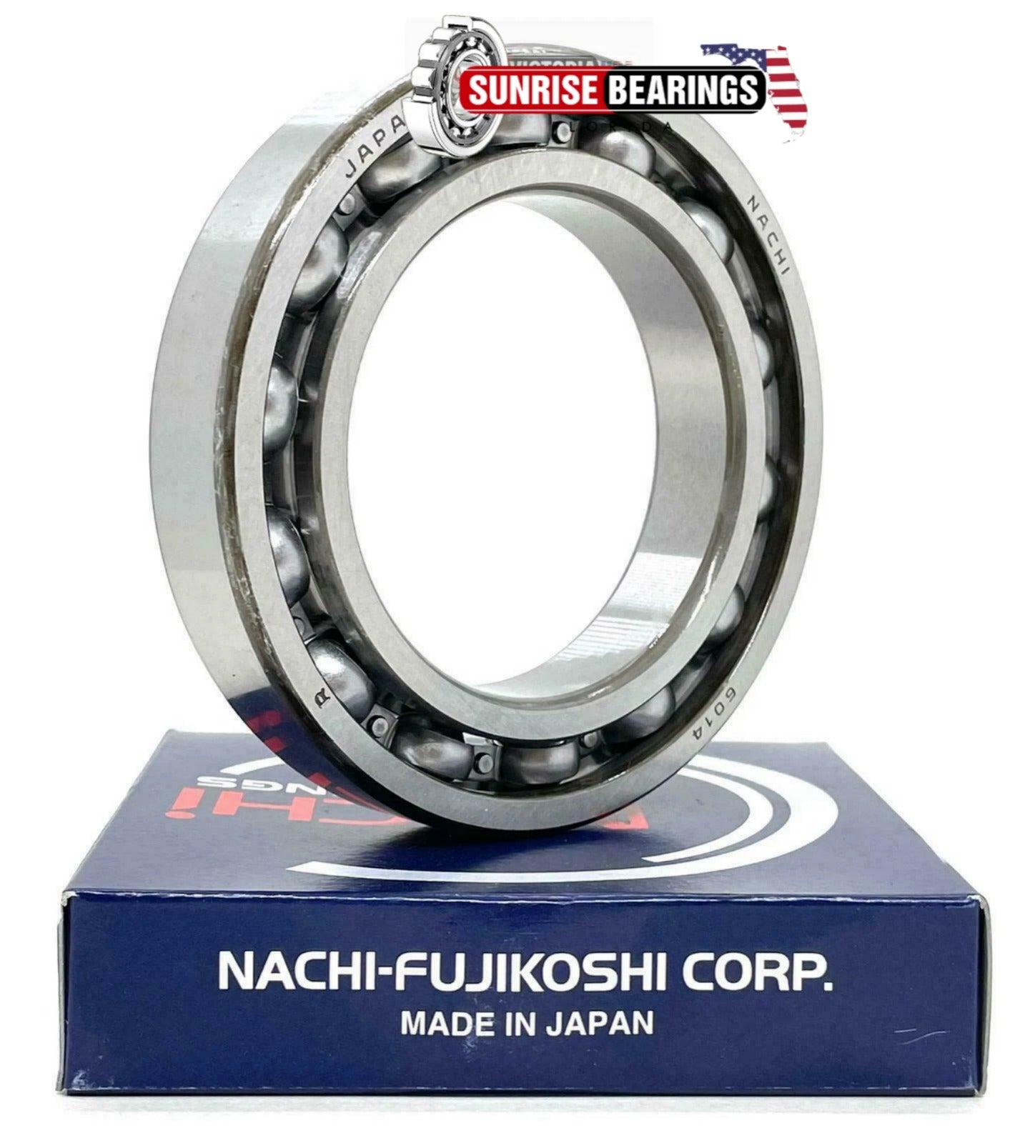 NACHI Japan 6014 Deep Groove Ball Bearing, Open Type, No