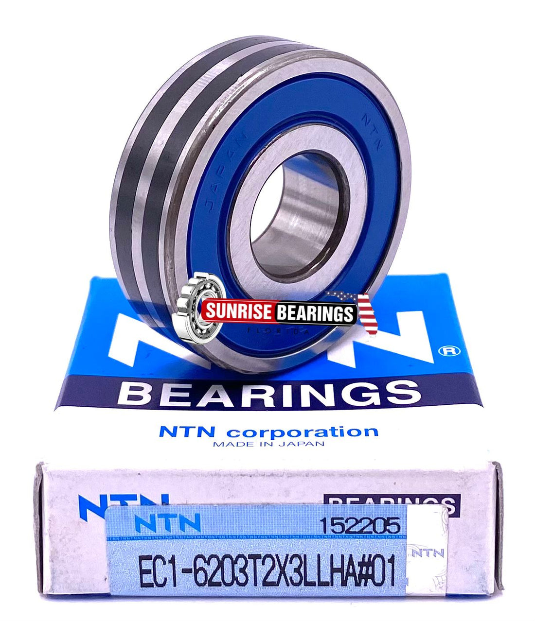 NTN 6203/15 2RS Ball Bearing, Rubber Sealed Special bore 15mm 15x40x12 mm