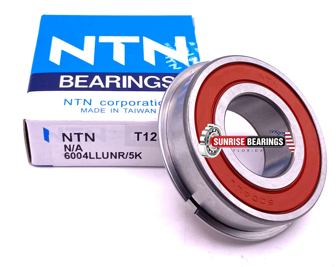NTN  6004 LLU NR Ball Bearing, Rubber Seal + Snap Ring 20x42x12 mm