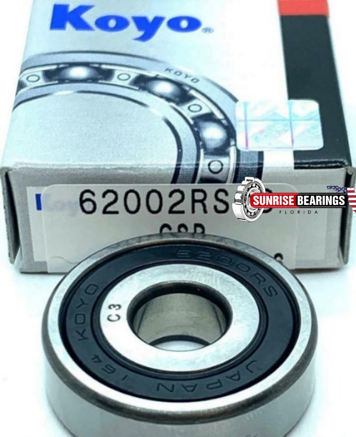 KOYO Japan 6200 2RS Deep Groove Ball Bearing, Rubber Sealed 10x30x9 mm
