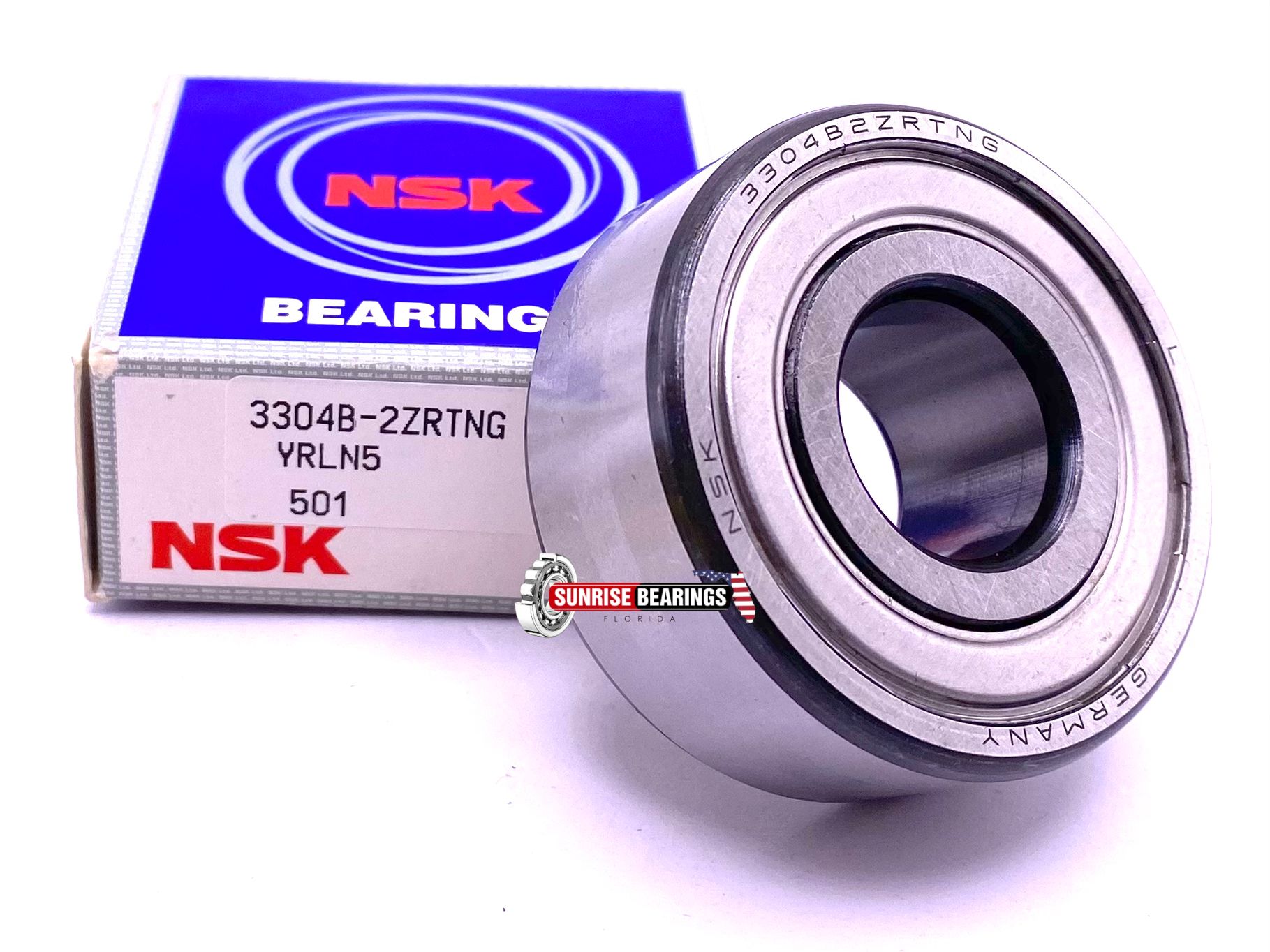 NSK 3304 B 2ZR TNG C3 Angular Contact Ball Bearing, Metal Shielded