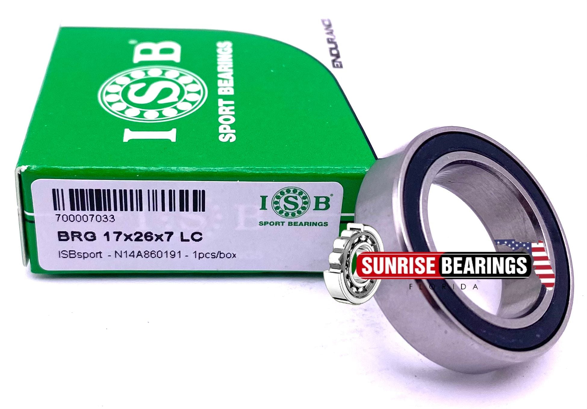 ISB 63803 ZZ Deep Groove Ball Bearing Metal Shielded 17x26x7 mm