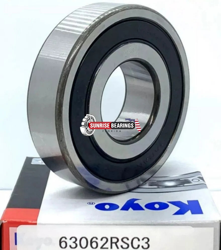 KOYO Japan 6306 2RS C3 Deep Groove Ball Bearing, Rubber Sealed 6306 DDU 30x72x19 mm