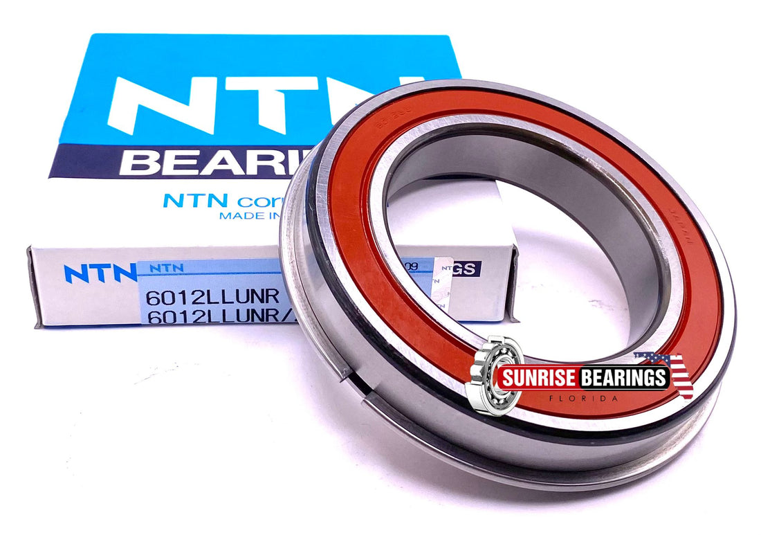 NTN Japan 6012 LLU NR Ball Bearing, Rubber Seal + Snap Ring 60x95x18 mm