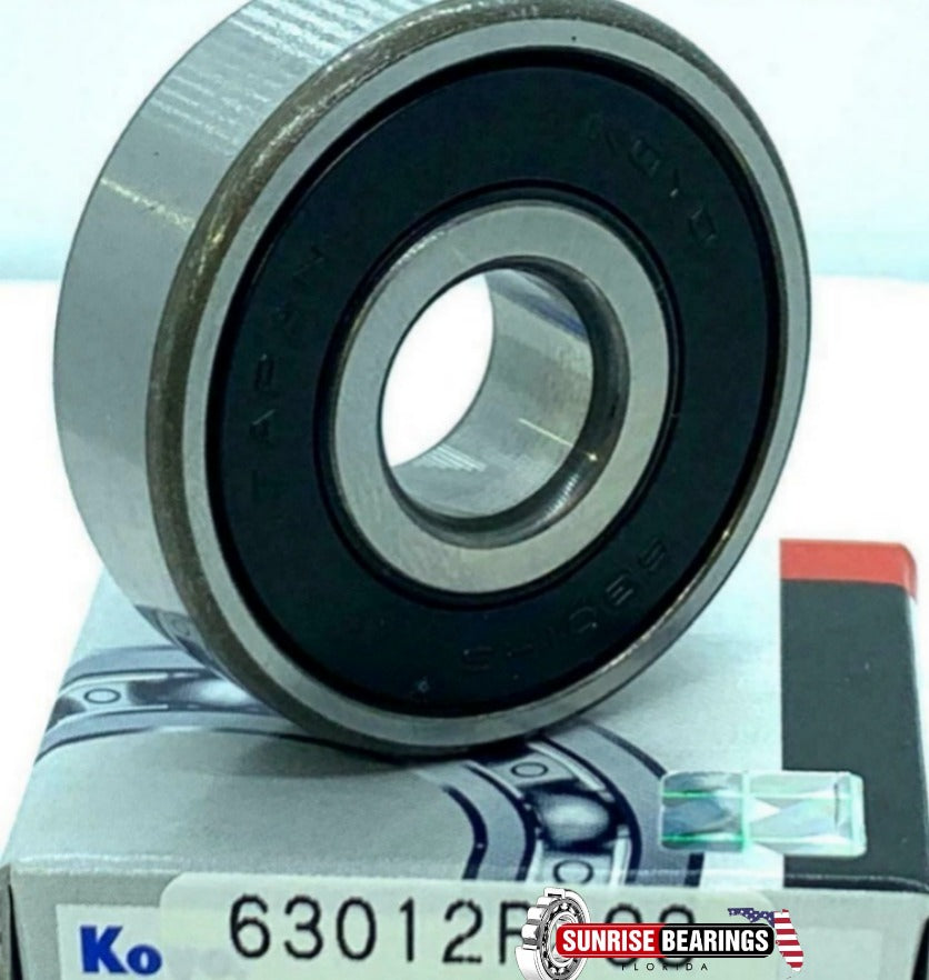 KOYO Japan 6301 2RS CM Deep Groove Ball Bearing, Rubber Sealed 12x37x12 mm