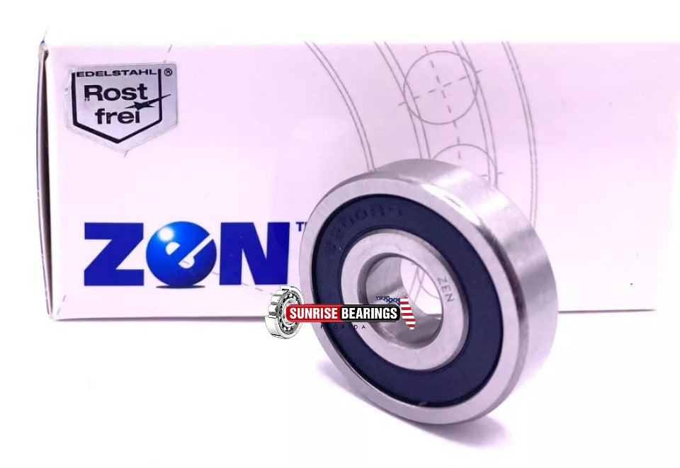 ZEN 6200 2RS C3 Deep Groove Ball Bearing, Rubber Sealed 10x30x9 mm