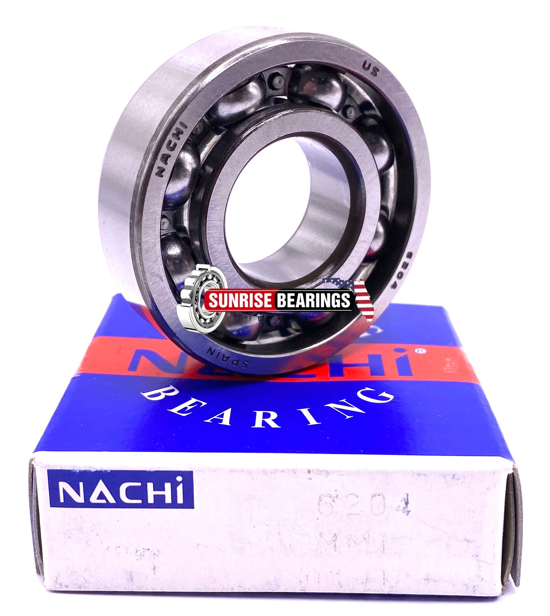 NACHI 6204 Deep Groove Ball Bearing, Open Type No Seals 20x47x14