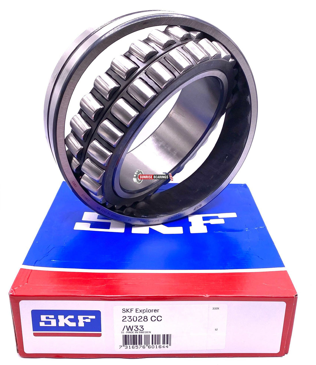 SKF Sweden 23028 CC W33 Spherical Roller Bearing 140x210x53 mm