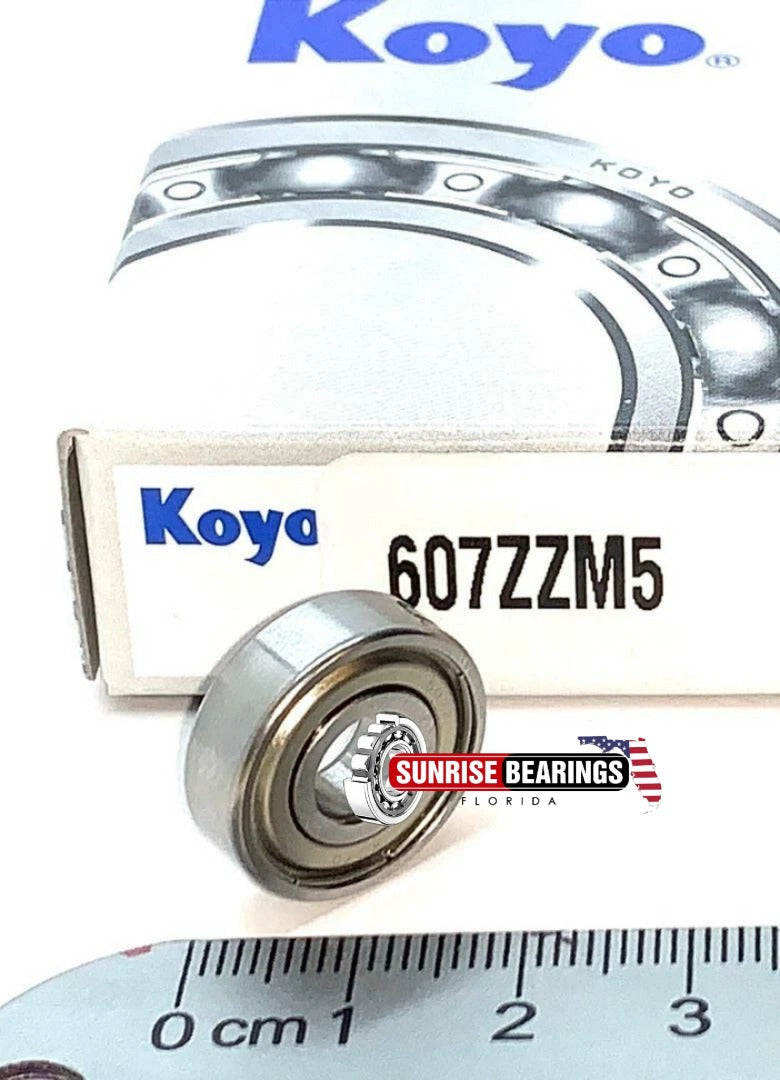 KOYO 607 ZZ Deep Groove Ball Bearing, Metal Shielded 7x19x6 mm