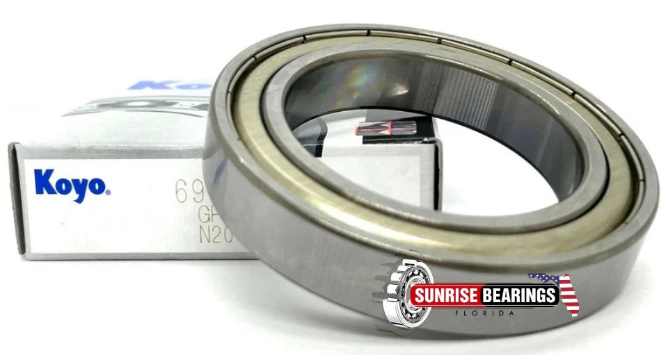 KOYO Japan 6918 ZZ Deep Groove Ball Bearing, Metal Shielded 90x125x18 mm