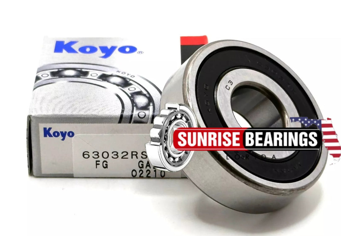 KOYO Japan 6303 2RS C3 Deep Groove Ball Bearing, Rubber Sealed 17x47x14 mm