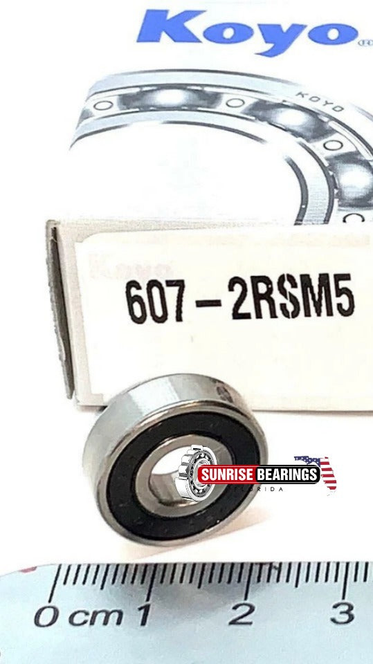 KOYO Japan 607 2RS  Deep Groove Ball Bearing, Rubber Sealed 7x19x6 mm