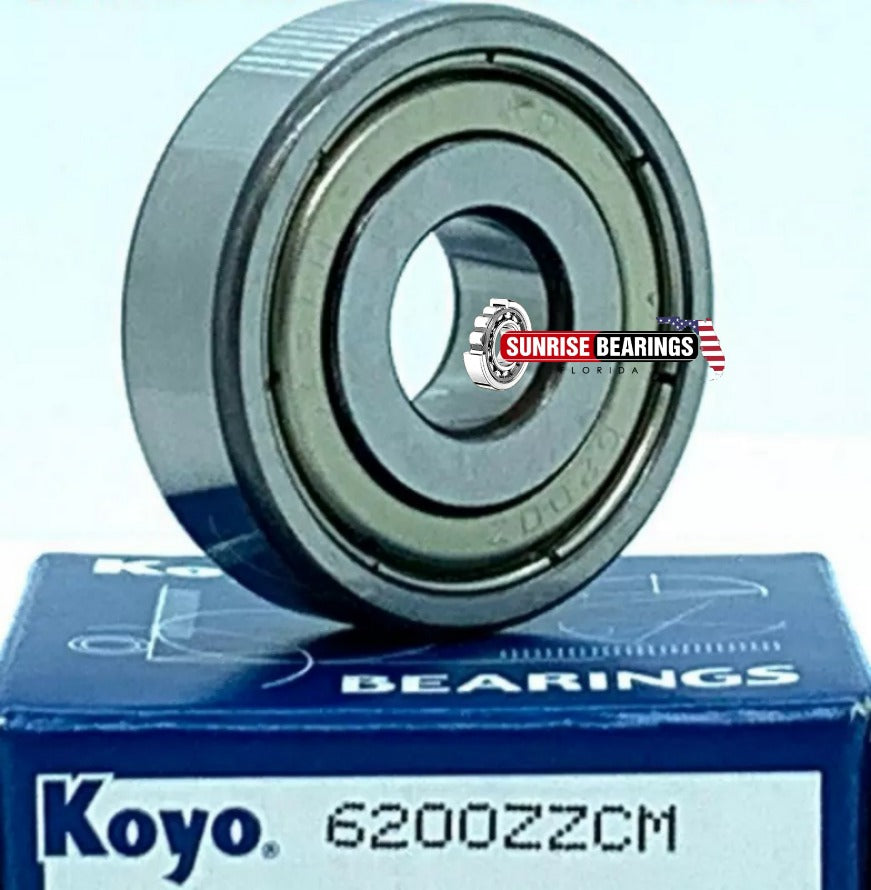 KOYO Japan 6200 ZZ Deep Groove Ball Bearing, Metal Shielded 10x30x9 mm