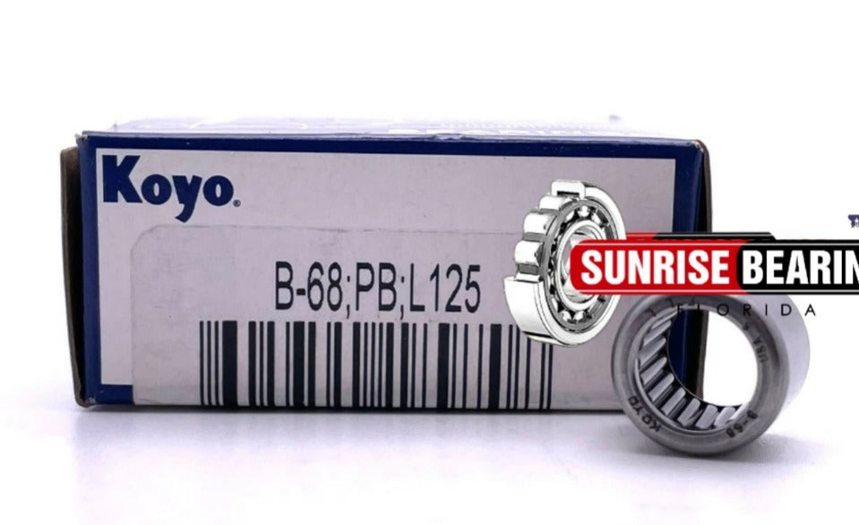 KOYO B-68 NEEDLE ROLLER BEARING OPEN No OIL HOLE B68 3/8" x 9/16" x 1/2" Japan