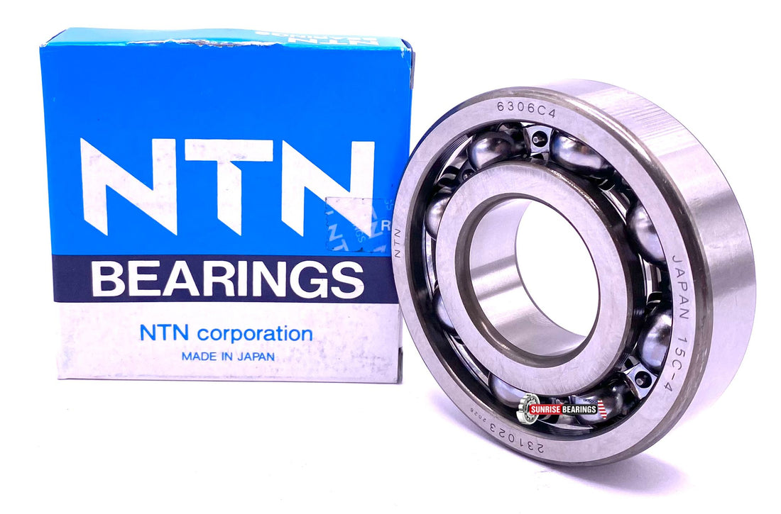 NTN Japan 6306 C4 Deep Groove Ball Bearing, Open, No Seals 30x72x19 mm
