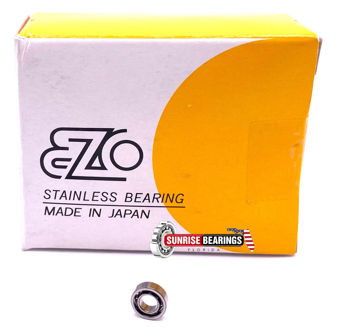 EZO Japan MR63 Deep Groove Miniature Ball Bearing, Open, No seals 3x6x2 mm