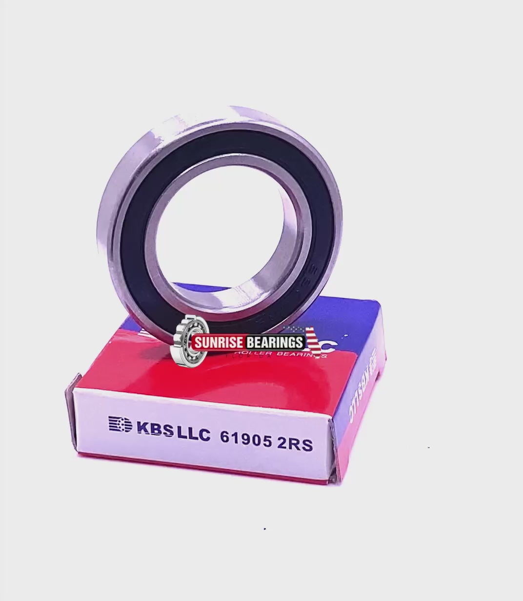 KBS 61905 2RS Deep Groove Ball Bearing, Rubber Sealed 6905 25x42x9 mm