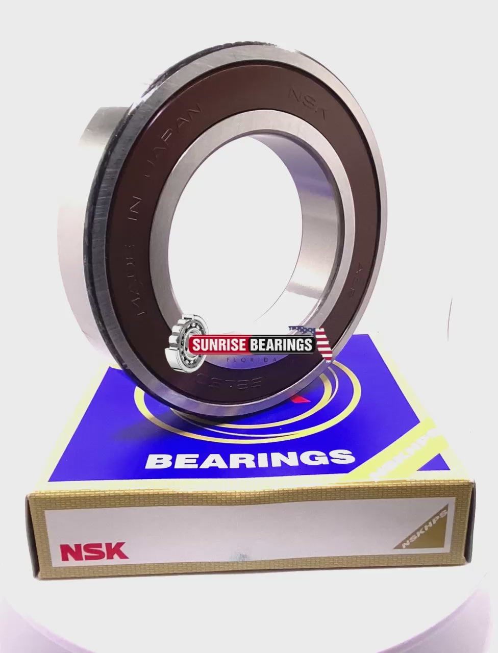 NSK 6215 DDU C3 Deep Groove Ball Bearing, Rubber Sealed 2RS LLU 75x130x25 mm