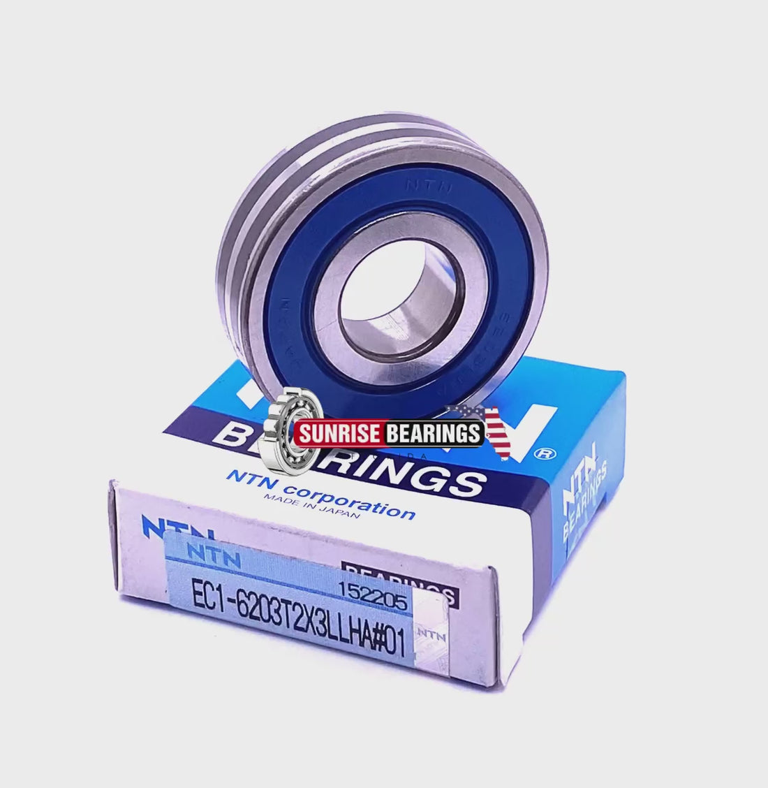 NTN 6203/15 2RS Ball Bearing, Rubber Sealed Special bore 15mm 15x40x12 mm