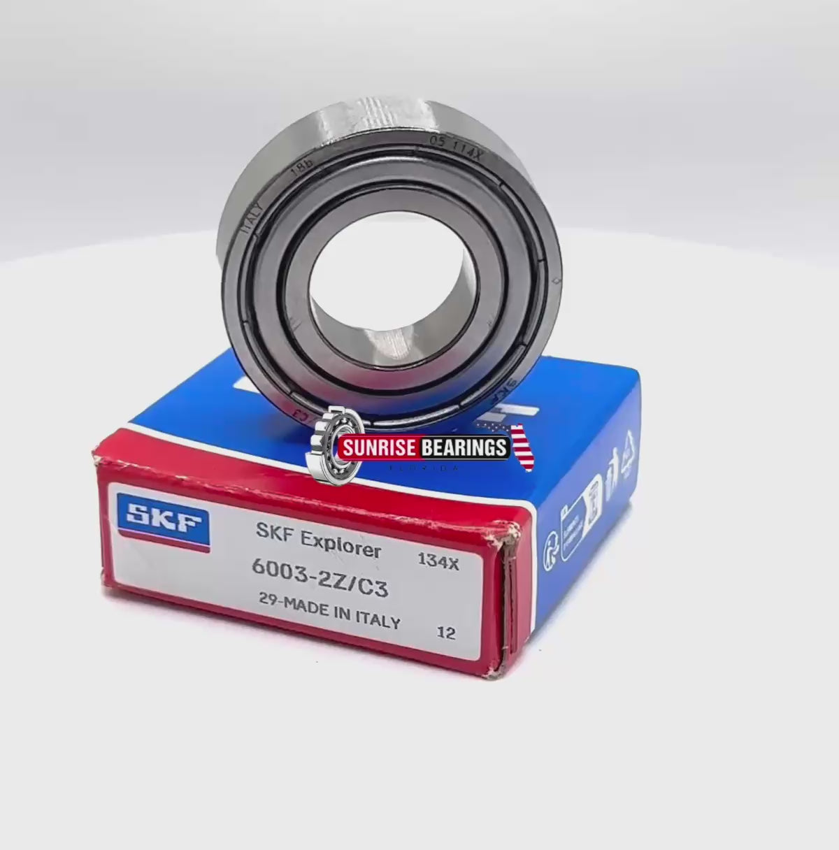 SKF 6003 ZZ C3 Deep Groove Ball Bearing, Metal Shielded 17x35x10