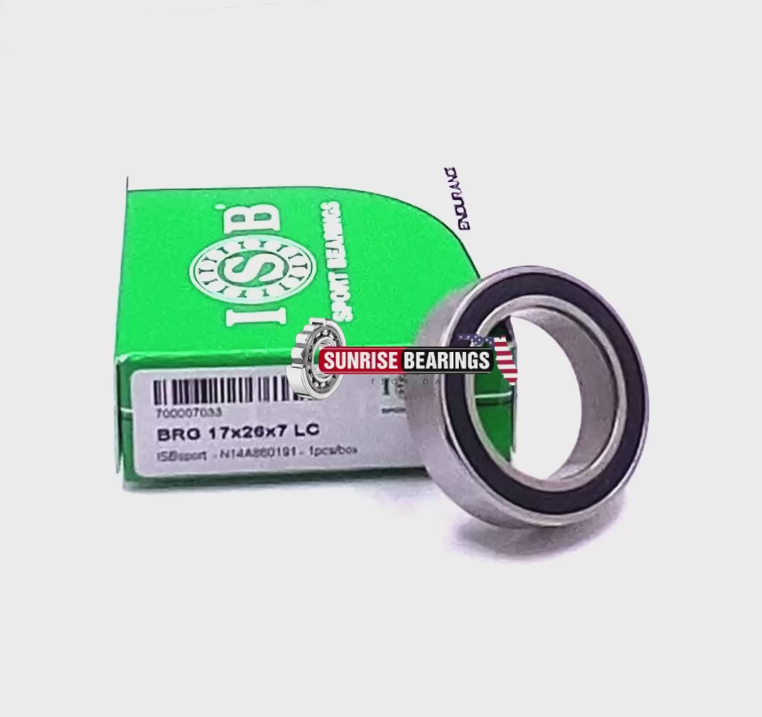 ISB 63803 ZZ Deep Groove Ball Bearing Metal Shielded 17x26x7 mm 63803 2Z MR17267