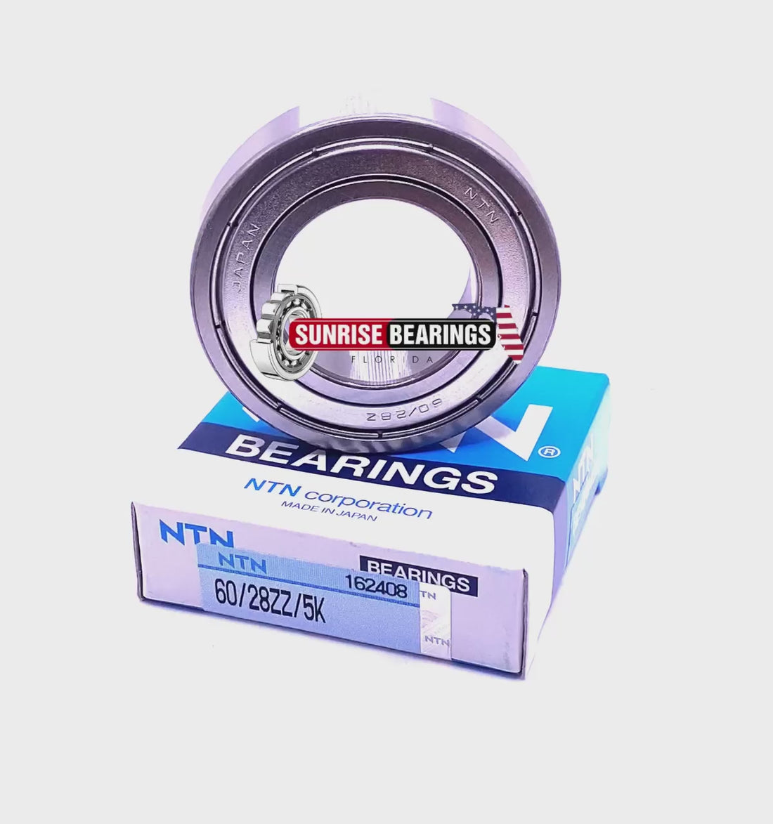NTN JAPAN 60/28 ZZ Deep Groove Ball Bearing, Metal Shielded 28x52x12 mm
