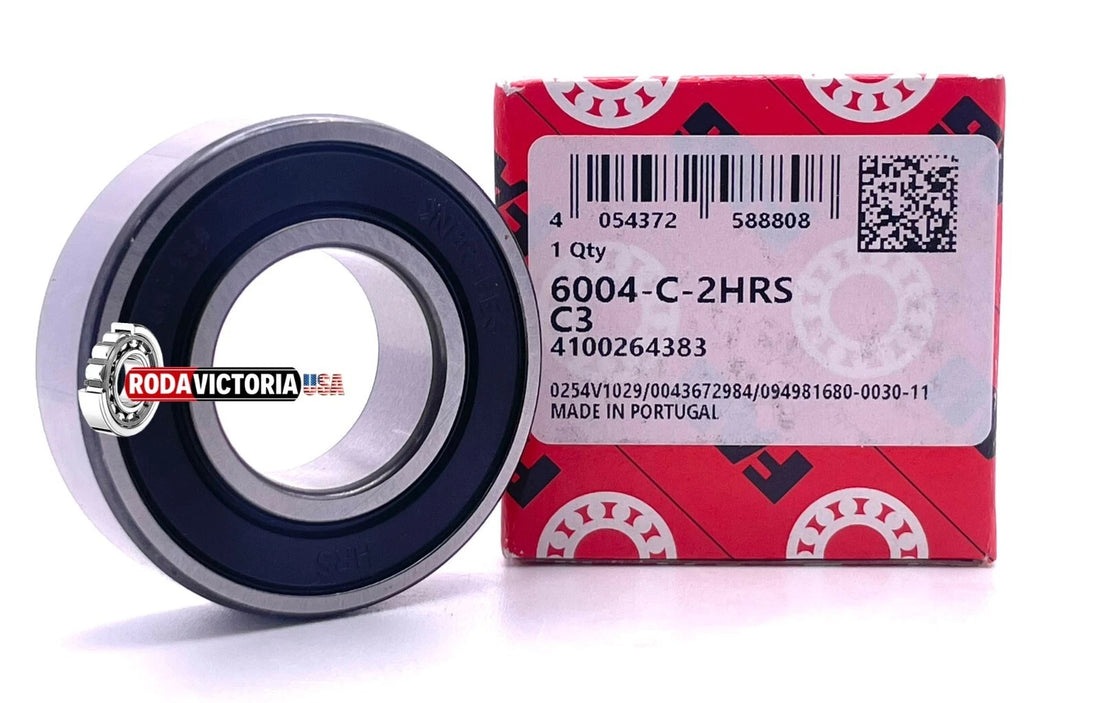 FAG 6004 2RS Deep Groove Ball Bearing, Rubber Sealed 20x42x12 mm