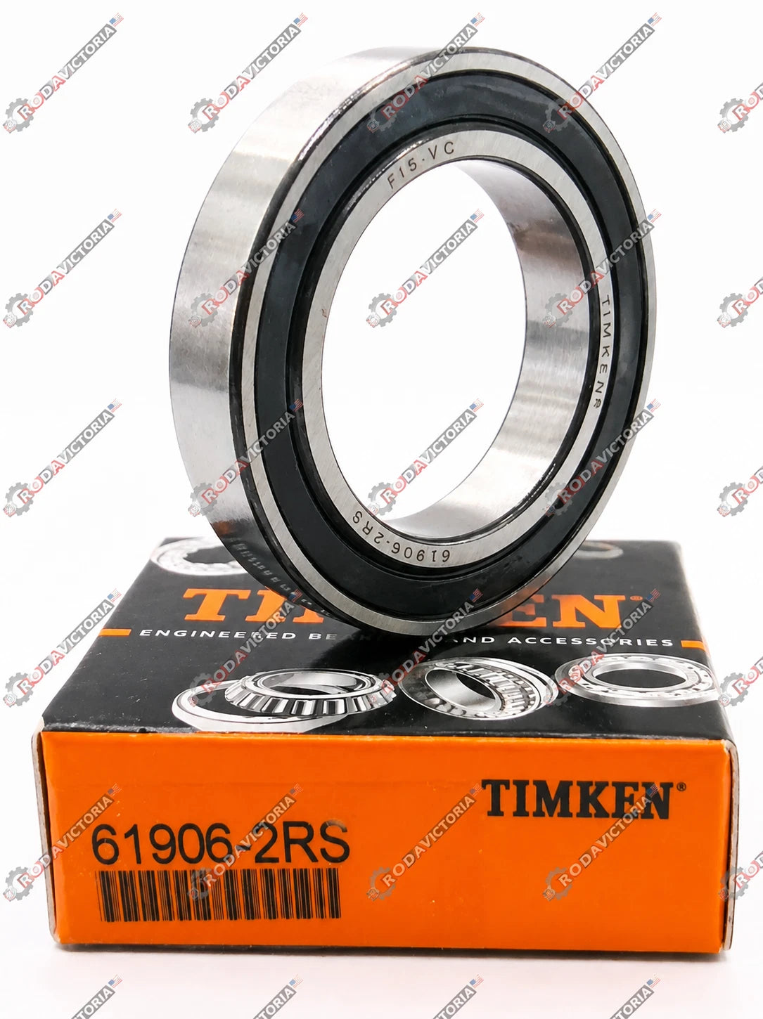 Timken 61906 2RS Deep Groove Ball Bearing, Rubber Sealed 6906 2RS 30x47x9 mm