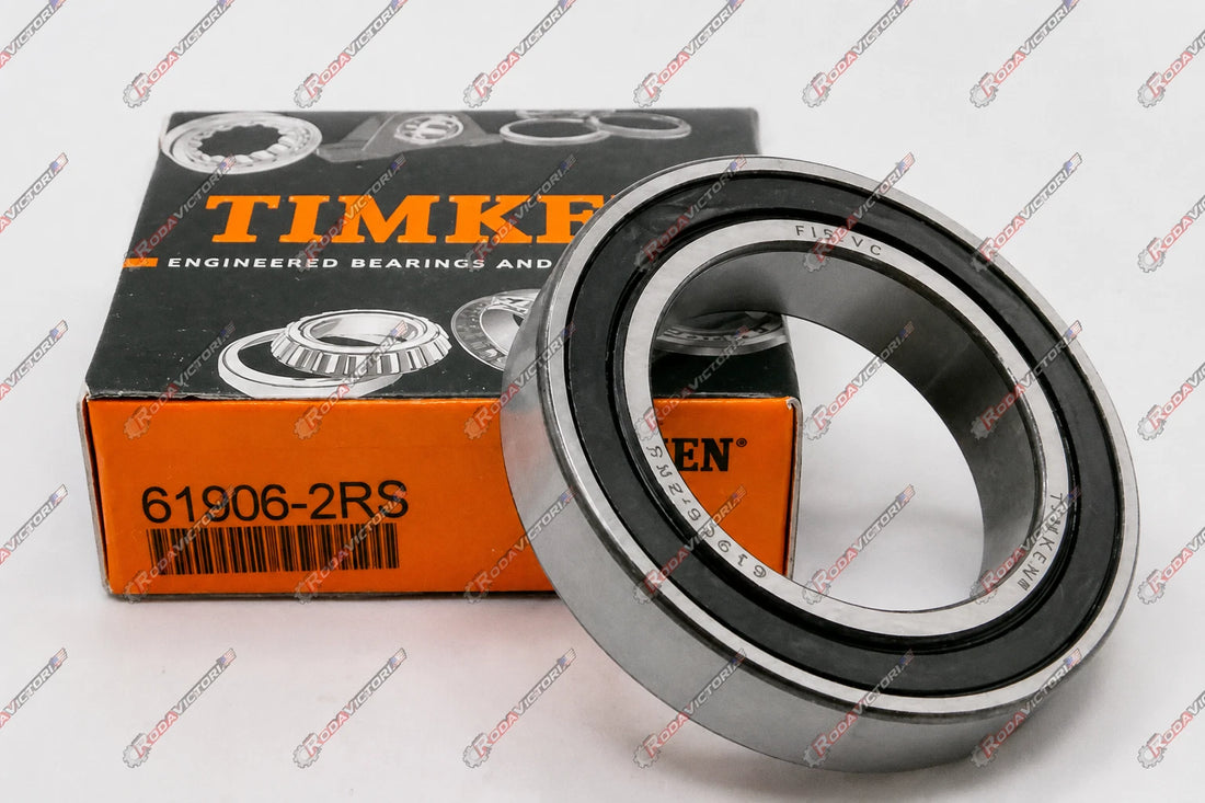Timken 61906 2RS Deep Groove Ball Bearing, Rubber Sealed 6906 2RS 30x47x9 mm