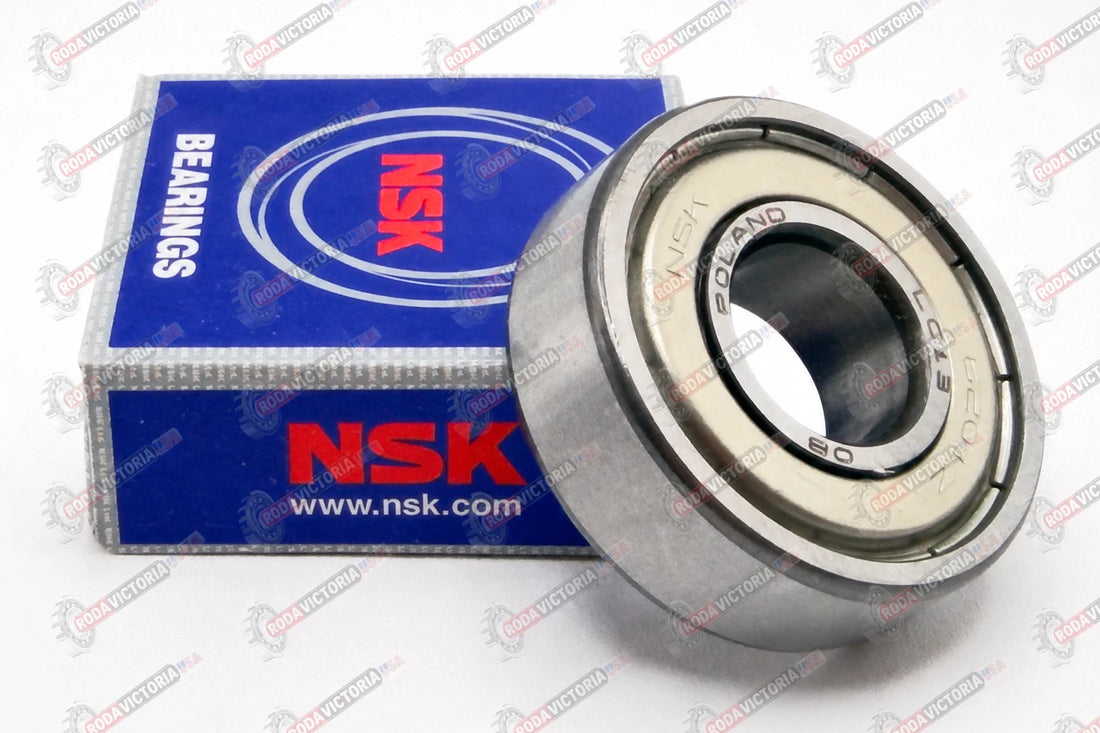 NSK 6201 1/2" ZZ Deep Groove Ball Bearing, Metal Sealed 6201-08 1/2"x32x10 mm