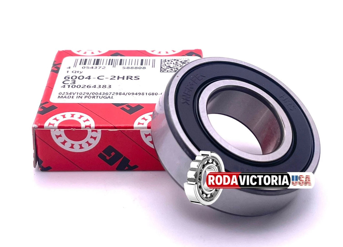 FAG 6004 2RS Deep Groove Ball Bearing, Rubber Sealed 20x42x12 mm
